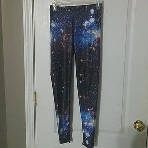 BlackMilk Original Galaxy Blue Leggings - Size S